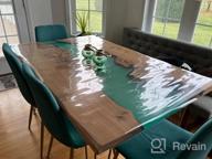 img 1 attached to OstepDecor 2Mm Thick 72 X 36 Clear Table Protector For Dining Room Table, Dining Table Cover Protector, Plastic Table Cover, Clear Tablecloth Protector, PVC Clear Table Pad For Kitchen Wooden Table review by Tamara Simms