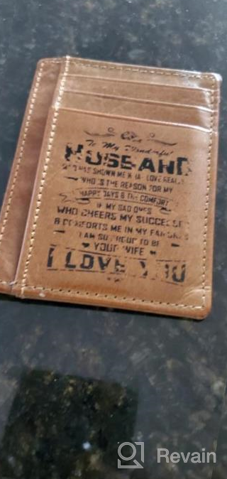 img 1 attached to Custom Engraved Wallet - Perfect Gift for Father & Daughter review by Johnny Grant