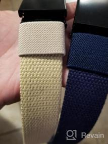 img 7 attached to AWAYTR Boys & Girls School Uniform Cotton Canvas Web Belts - Set of 2 Adjustable Straps in Multiple Sizes