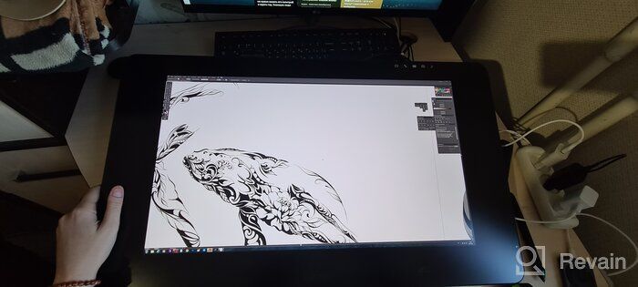 img 2 attached to 🖥️ Wacom Cintiq Pro 24 - 4K Drawing Monitor with Pen Pressure of 8192, Touch Display, and 99% Adobe RGB (DTH2420K0), in Black review by Ha Joon (Hj) ᠌
