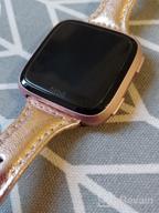 картинка 1 прикреплена к отзыву bayite Genuine Leather Watch Bands for Fitbit Versa 2/Versa Lite/Versa - Stylish and Slim Replacement Straps for Women от George Cochran