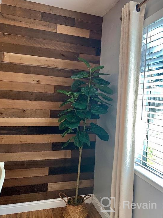 img 1 attached to 2Pack 6Ft Tall Artificial Fiddle Leaf Fig Tree With 86 Decorative Faux Leaves For Home Office Living Room Bathroom Corner Decor Indoor - VIAGDO review by Keith Wolff