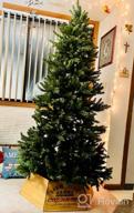 картинка 1 прикреплена к отзыву Коробка в стиле рустик из дерева для декора Рождественской ёлки в фермерском стиле - старинная стойка из обветренного дерева для стандартных ёлок в коричневом цвете от Adrian Smart
