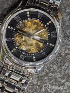 img 1 attached to Luxury Men'S Watch: Skeleton Mechanical, Waterproof, Automatic Self-Winding With Roman Numerals And Diamond Dial. review by Tim Nicholas