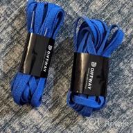 img 1 attached to DIFFWAY 2 Pairs Flat Shoe Laces For Sneakers With 2 Pcs Metal Shoe Charms, 5/16" Flat Shoelaces For Athletic Running Shoes review by Michael Boyle