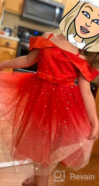 img 1 attached to Sparkling Rainbow Tutu Pageant Dress for Girls - Ages 2-10 Years review by Shawna Sparks