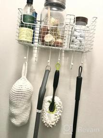 img 6 attached to Farmhouse Style Wall Storage And Organization Solution With Hooks And Basket - Bronze Finish