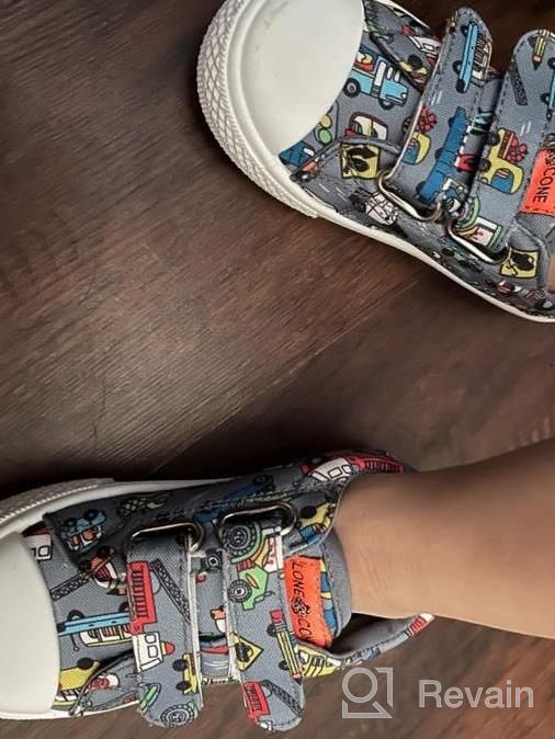 img 1 attached to Playful Patterns: LONECONE Unisex Sneakers For Toddlers And Kids In 7 Eye-Catching Designs review by Jessica Turner