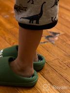 img 1 attached to 🦖 Dinosaur Slippers for Boys' Winter Bedroom - Comfortable Memory Shoes review by Shawn Lamp