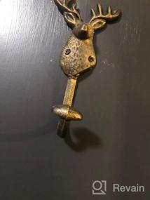 img 3 attached to Vintage Wrought Iron Wall Hook With Seahorse Design - Coat & Hat Hanger W/ Screws Included