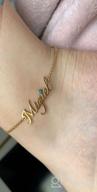 img 1 attached to Personalized Name Bracelet Or Anklet For Women - Engraved Infinity Love Cuff Bangle - Inspirational Gift For Mom Or Couples - DayOfShe review by Greg Cunningham
