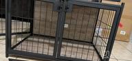 img 1 attached to 🐶 HOOBRO Dog Crate Furniture, Wooden Dog Crate, 3-Door Indoor Dog Kennel, Decorative Mesh Pet Crate End Table for Medium/Small Dog, Chew-Resistant Dog House in Rustic Brown and Black - BF63GW03 review by Omar Card