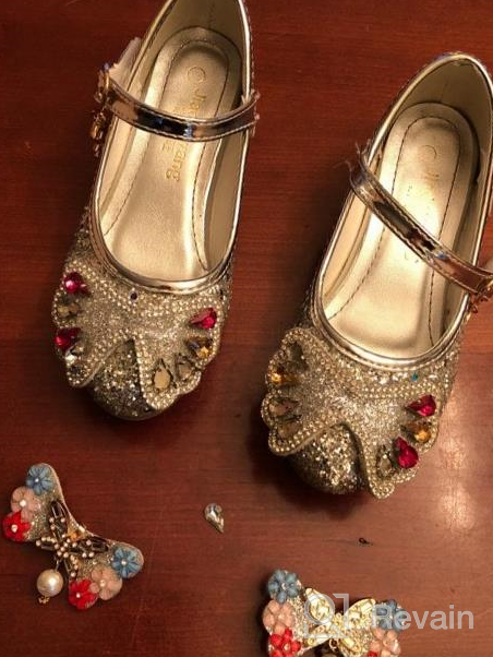 img 1 attached to 👑 YING LAN Cosplay Wedding Princess Girls' Shoes: Elegant Flats for Young Fashionistas review by Martin Masaniai