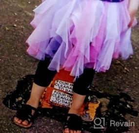 img 5 attached to Add A Splash Of Colors To Your Little Girl'S Wardrobe With DXTON Rainbow Flower Tulle Skirt