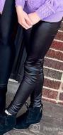 img 1 attached to 👧 Stretchy Faux Leather Leggings for Teens - Tulucky Girls Pants review by Susan Castle