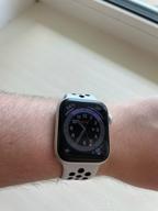 img 1 attached to Renewed Apple Watch Series 6 (GPS, 40mm) Blue 🕰️ Aluminum Case with Navy Sport Band - Get Yours Now! review by Adithep Chaisan ᠌