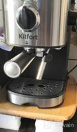 img 1 attached to Rozhkovy coffee maker Kitfort KT-753, black/silver review by Janis Liekmanis ᠌