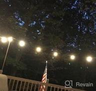 img 1 attached to SUNTHIN Outdoor String Lights, 48FT Patio Lights With 25 G40 Shatterproof LED Bulbs(1 Spare), Waterproof Hanging Lights String For Outside Backyard, Porch, Deck, Party, Garden review by Marlo Schlachter