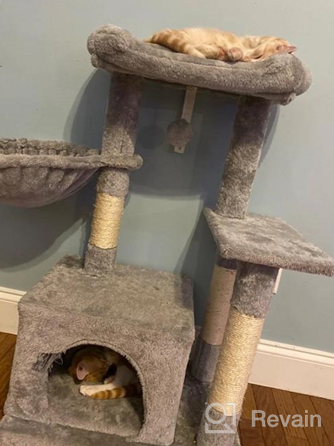 img 1 attached to Deluxe Cat Tree Condo With Scratching Post, Plush Perch And Cozy Basket - Perfect For Your Kitten'S Comfort And Playtime! review by Damian Lousteau