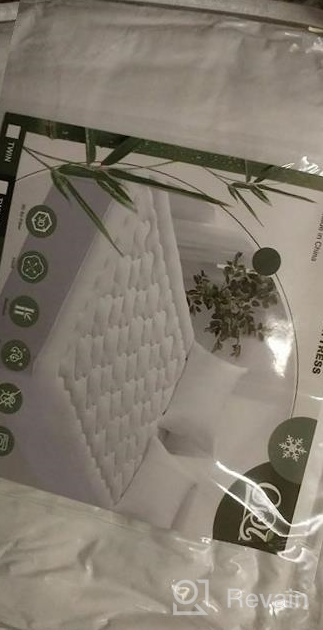 img 1 attached to Stay Cool And Comfortable With GRT Bamboo Full Size Mattress Pad Cover - Thick, Quilted, And Breathable review by Dave Calabro