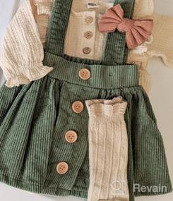 img 5 attached to Cute and Comfortable Corduroy 👗 Ruffle Dresses for Girls by Simplee Kids