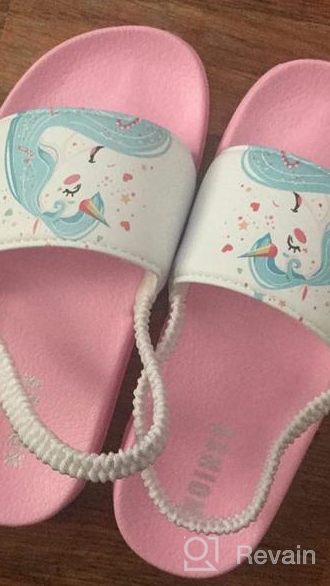 img 1 attached to 👟 ASHION Toddler Slides Sandals for Girls and Boys' Shoes review by Phillip Brown