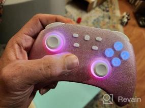img 5 attached to Контроллер Mytrix Pro для Nintendo Switch/OLED/Lite Steam Deck с режимами Turbo, Motion, Vibration, Wake-Up и RGB-подсветкой - Gradient Pink Wireless Gaming Genshin Impact