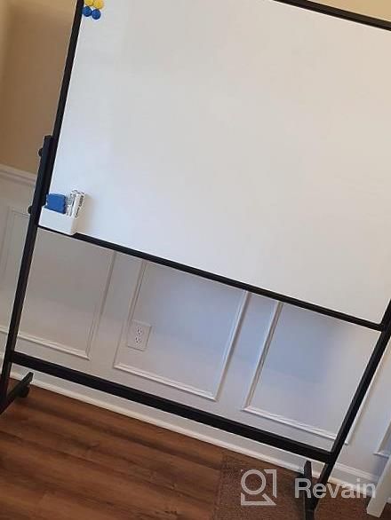img 1 attached to Magnetic Whiteboard Easel With Adjustable Height For Classroom, Teachers, Home Schooling And Office - 36X24 Inch Dry Erase Board review by Kip Robinson