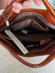 img 7 attached to Женская винтажная кожаная сумка через плечо: сумка-портфель через плечо для стильной моды и функциональности