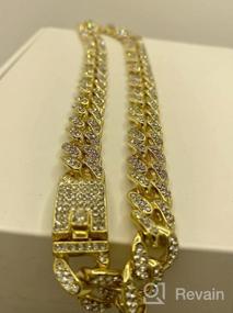 img 6 attached to Gold/Silver Cuban Link Dog Collar Metal Chain For Dogs & Cats 8-28 Inches Long Jewelry Pet Accessory