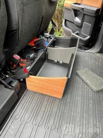 img 7 attached to OEDRO Upgraded Under Seat Storage Box Compatible With 2015-2023 Ford F150 SuperCrew Cab & Crew Cab - Unique Textured Black 2-In-1 Design Max Storage (Excl. Super Cab)