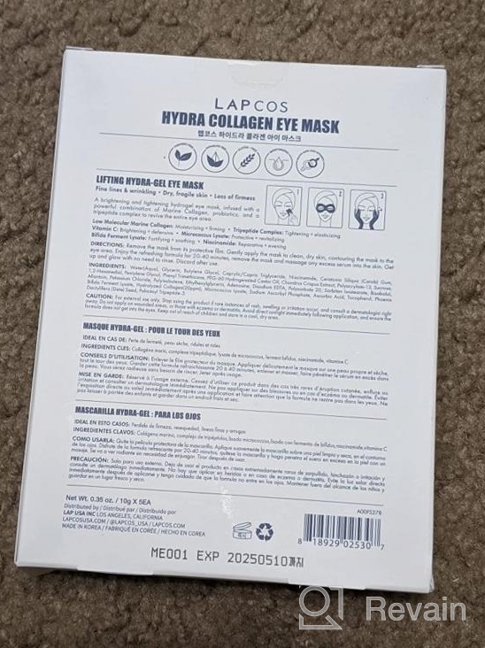 img 1 attached to Revitalize Your Eyes With LAPCOS Collagen Under Eye Patches - Hydrogel Mask For Dark Circles & Puffiness, Marine Collagen And Vitamin C For Brighter And Firmer Skin! review by Mike Sutton