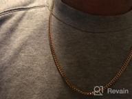 img 1 attached to The Bling Factory 4mm 14k Yellow Gold Plated Beveled Curb Chain Necklace: A Luxurious Accessory for Style Enthusiasts review by John Fenton