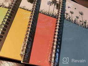 img 8 attached to Set Of 4 A5 Spiral Notebooks With Thick Hardcover, 8Mm Ruled 80 Sheets - 160 Pages, Flower Design In 4 Colors Ideal For Study And Note-Taking
