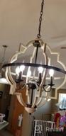 img 1 attached to Rustic Orb Chandelier With Adjustable Height - TZOE 4-Light Metal Vintage Chandelier For Dining Room, Living Room, And Kitchen review by Don Taniguchi