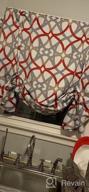 img 1 attached to Transform Your Room With Red And Gray Spiral Geo Trellis Pattern Tie-Up Curtain - Thermal, Insulated, And Blackout review by Tsuyoshi Tendencies