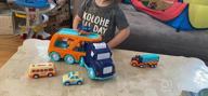 img 1 attached to Colorful Toy Car Set For Kids - 9 Pack Gift For Boys And Girls Of Ages 2-5 With Transport Truck, Pull Back Vehicles, Sound And Light Effects! review by Brad Cash