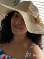 картинка 1 прикреплена к отзыву Women'S Foldable Floppy Sun Hat, Wide Brim UV Protection Straw Beach Cap For Summer от Jay Meza
