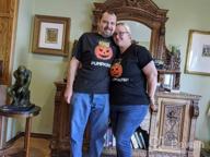 img 1 attached to Matching King And Queen Pumpkin Halloween T-Shirts For Couples - His & Hers Set review by Robert Ryokan