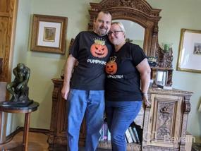 img 6 attached to Matching King And Queen Pumpkin Halloween T-Shirts For Couples - His & Hers Set
