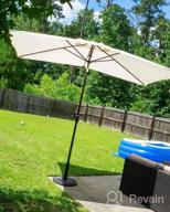 img 1 attached to ASTEROUTDOOR 11Ft Patio Market Umbrella With Push Button Tilt, Crank And 8 Sturdy Ribs For Lawn, Garden, Deck, Backyard & Pool - Red review by Ronald Duguay