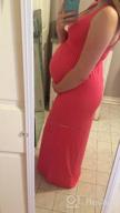 img 1 attached to Empire Waist Sleeveless Maternity Long Dress - Basic Tank One Piece For Pregnancy, Baby Shower & Photography By Beachcoco Women review by Panos Jordan