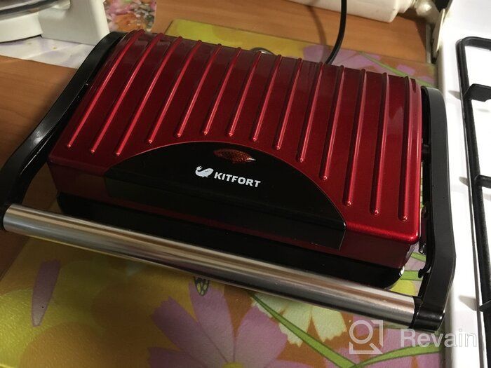 img 1 attached to Sandwich maker Kitfort KT-1609 Panini Maker, red review by Agata Uchman ᠌