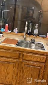 img 7 attached to VASOYO 33X22 Black Drop-In Workstation Sink, 16 Gauge Stainless Steel, 10 Inch Deep Single Bowl, Gunmetal Matte Black Finish - Ideal For Topmount Installation In Kitchen