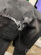 картинка 1 прикреплена к отзыву Tulucky Women's Distressed Boyfriend Jeans: Slim Fit, Ripped Denim Pants with Comfy Stretch - Skinny Jeans от Thomas Henry