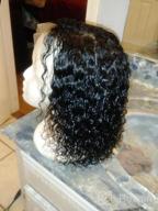 img 1 attached to Larhali Short Curly Bob Wigs Brazilian Virgin Human Hair 13X4 HD Transparent Lace Front Wigs Kinky Curly Hair For Black Women Pre Plucked With Baby Hair 150% Density(10Inch, 13X4) review by William Sanchez