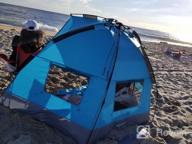 img 1 attached to Instant Beach Sun Shelter: Enjoy The Outdoors With Easy Go Umbrella Tent! review by Thomas Drew