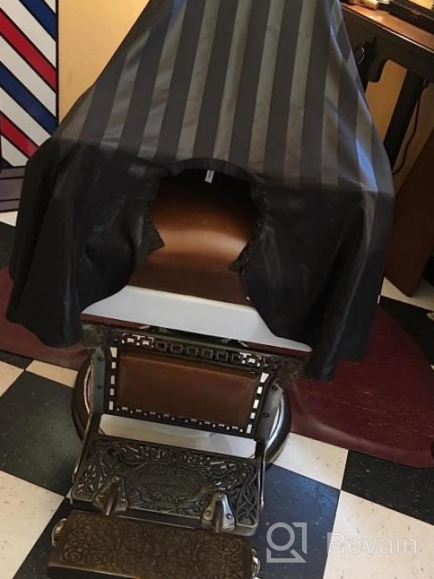 img 1 attached to SMARTHAIR Professional Salon Cape: Premium Polyester Barber Cape For Quality Haircuts - 54”X62”, Black | Model C035001C review by Brett Bush