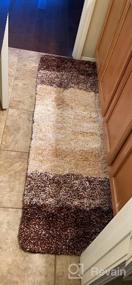 img 5 attached to Non-Slip Luxury Brown Microfiber Bath Rug Mat, Extra Soft And Absorbent Shaggy Carpet For Bathroom Floor, Tub And Shower 16X24, Machine Wash Dry.