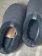 img 1 attached to Cozy Memory Foam House Shoes For Men With Quilt Knitted Design, Plush Fleece Lining, And Indoor-Outdoor Versatility - LongBay Slippers review by Terry Wright